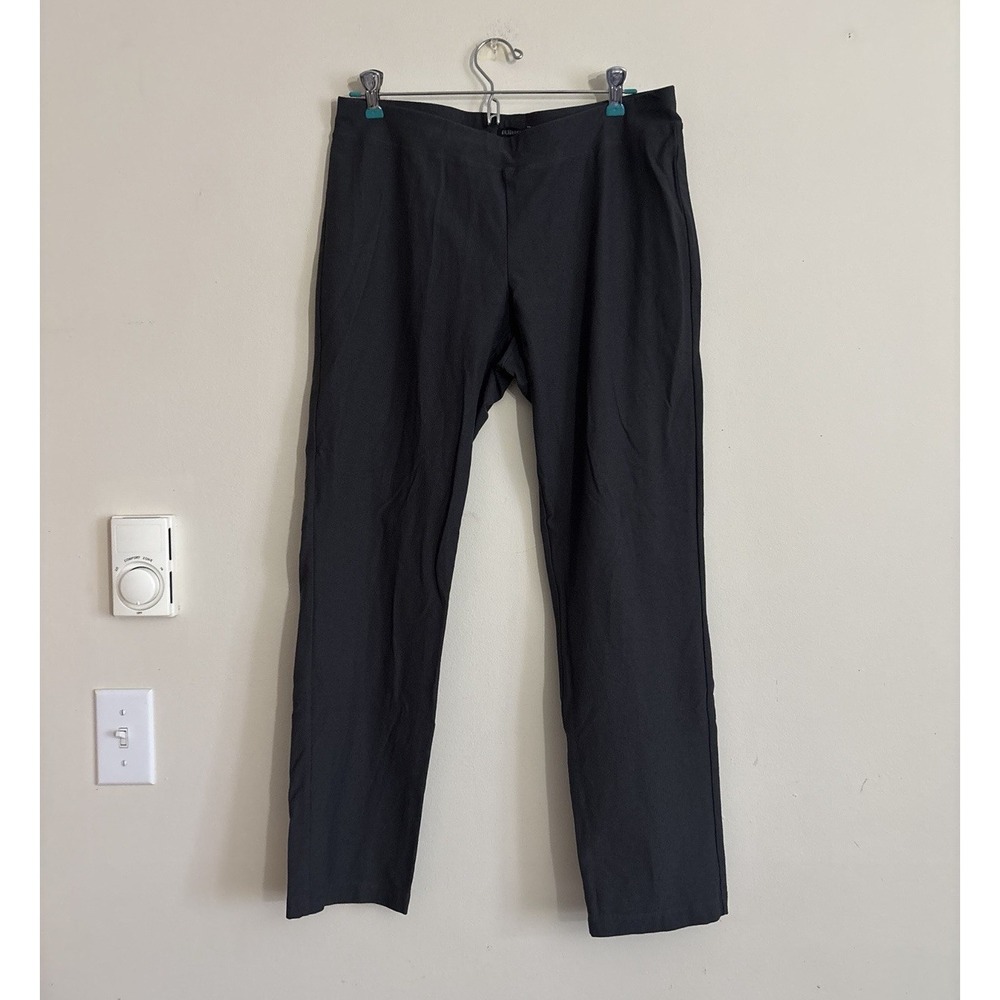 Eileen Fisher Medium Pull On Pants Neutral Gray Chic‎ Minimalist Classic Career